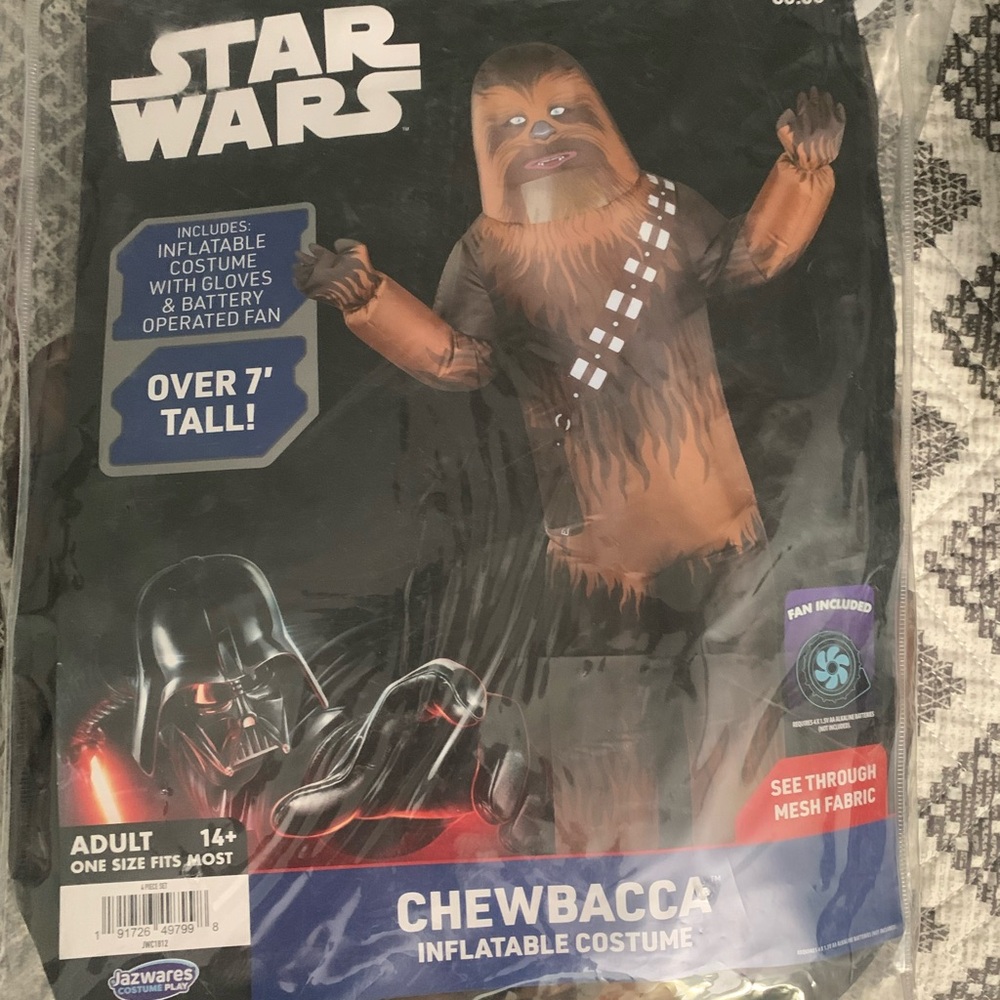 Brand new never opened Chewbacca inflatable costume.
